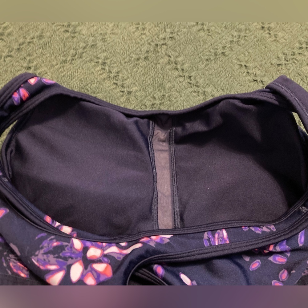 Under Armour Women's Blue And Purple Crossback Mid Sports Bra Size 1X - Picture 7 of 10